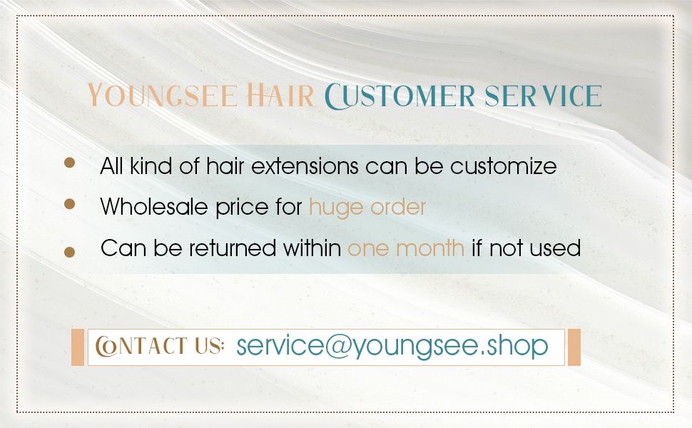 Youngsee hair customer service