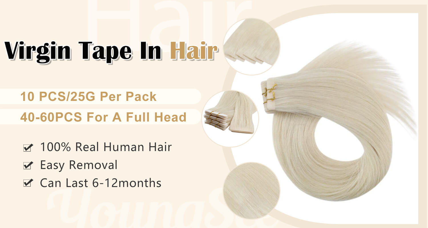 Virgin Tape in Hair Extensions – youngsee