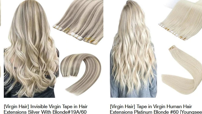 Youngsee blonde tape in hair