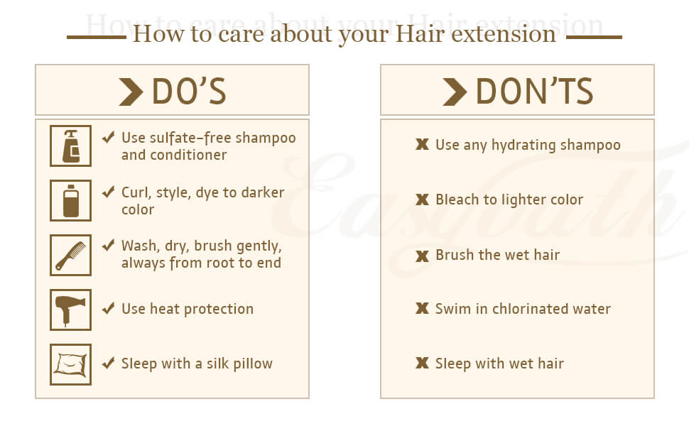 How to care you hand-tied human weft extensions
