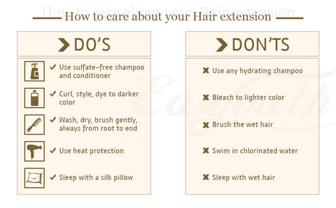 how to care your hair extensions