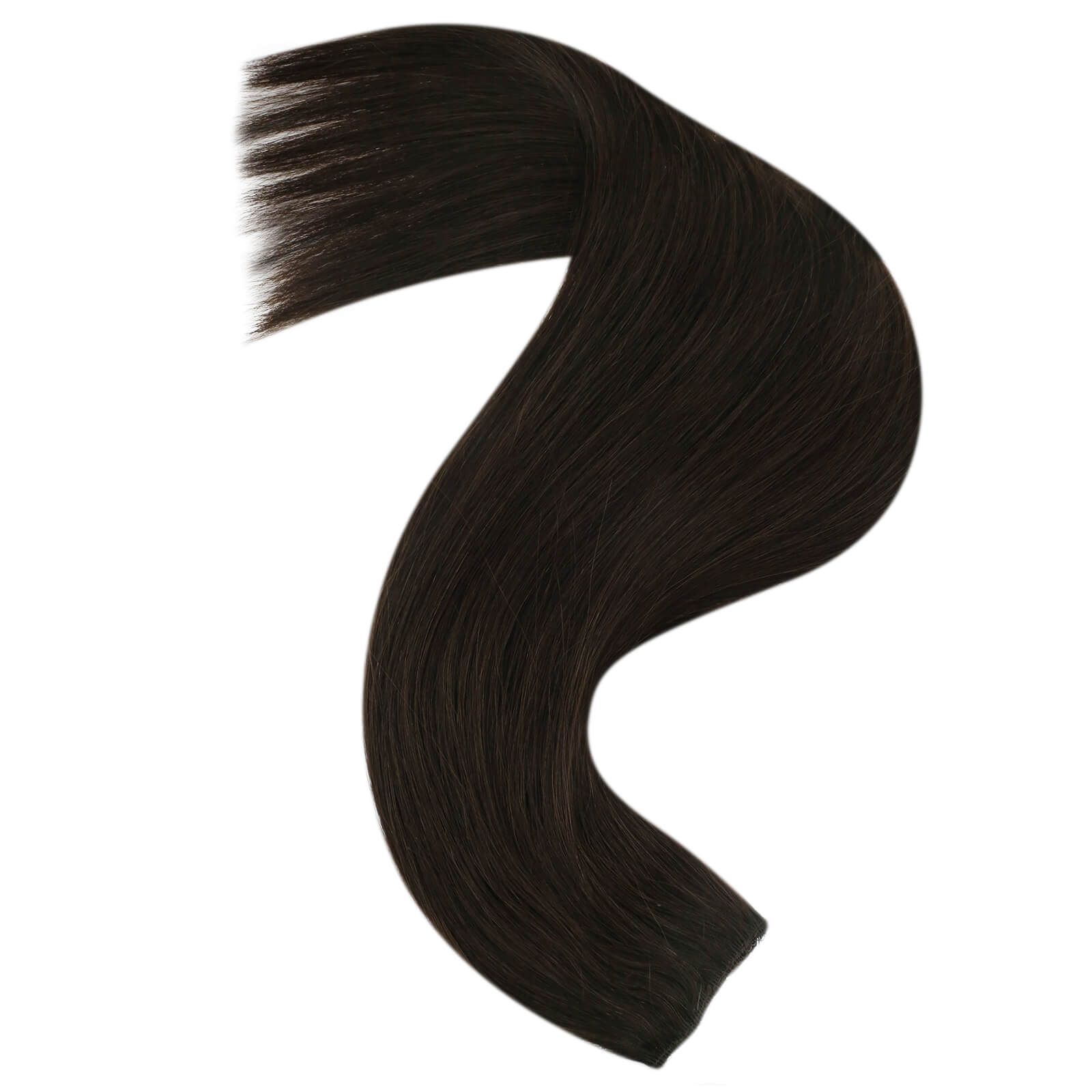Wire Hair Extensions Human Hair Wire Extensions Darkest Brown #2 |Youngsee