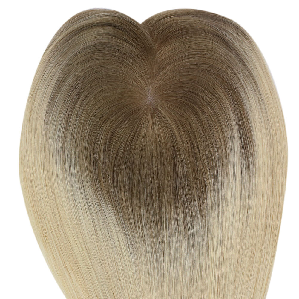 Topper Hair Pieces Topper Hair Ombre Brown to Blonde #T10/613-5*5 inch |Youngsee