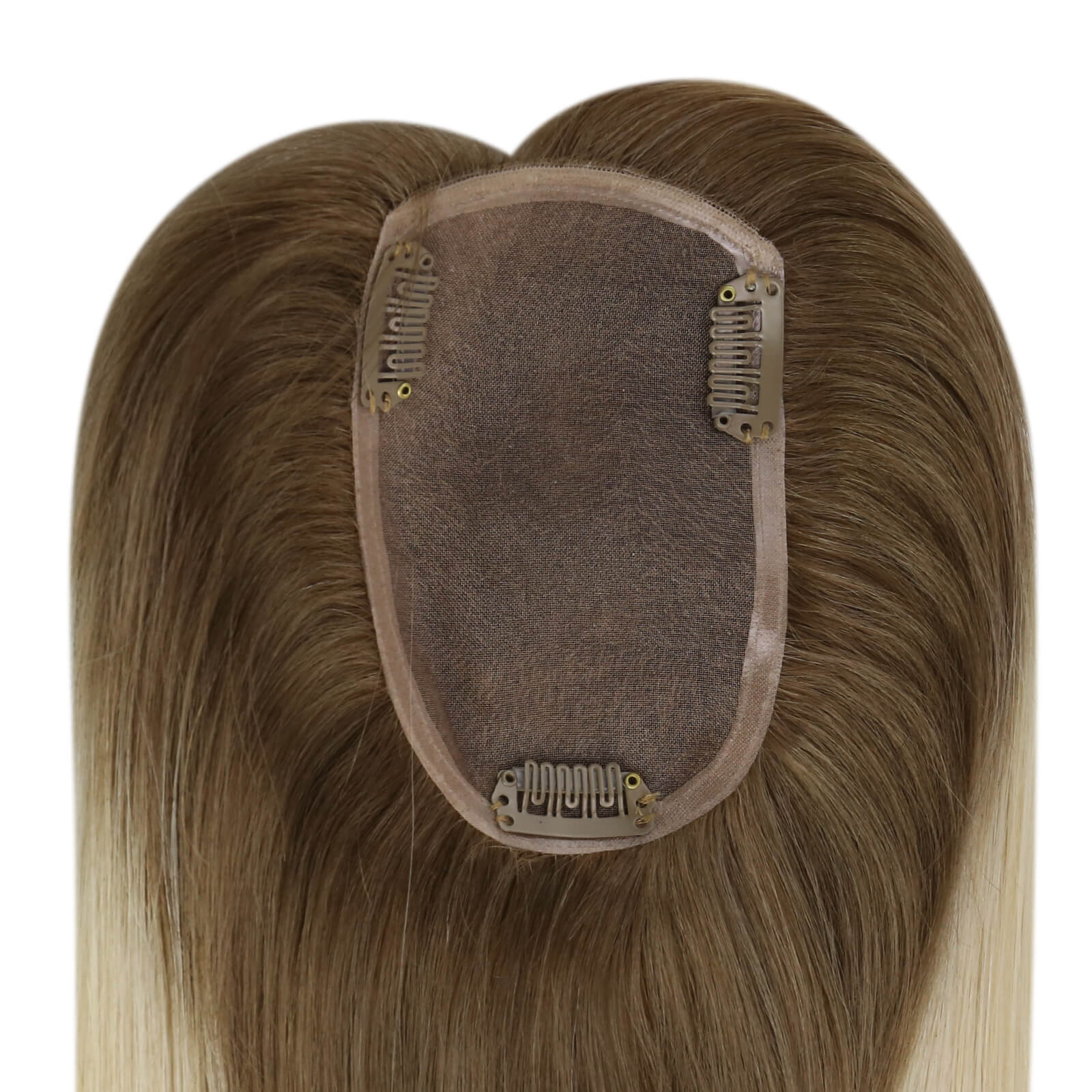 Topper Hair Pieces For Hair Loss Ombre Brown to Blonde #T10/613-3*5 inch |Youngsee