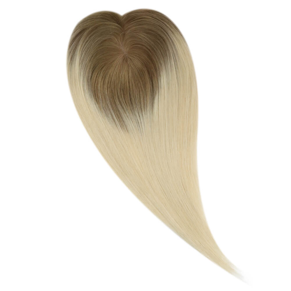 Topper Hair Pieces Topper Hair Ombre Brown to Blonde #T10/613-5*5 inch |Youngsee