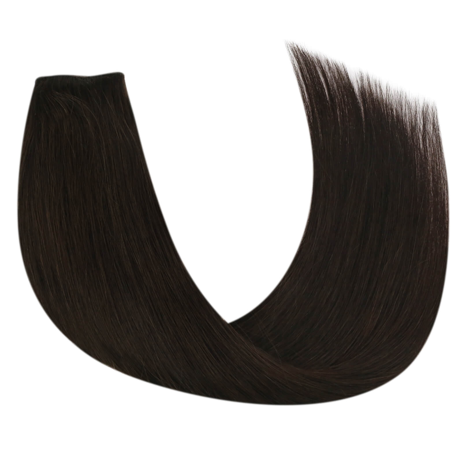 Wire Hair Extensions Human Hair Wire Extensions Darkest Brown #2 |Youngsee