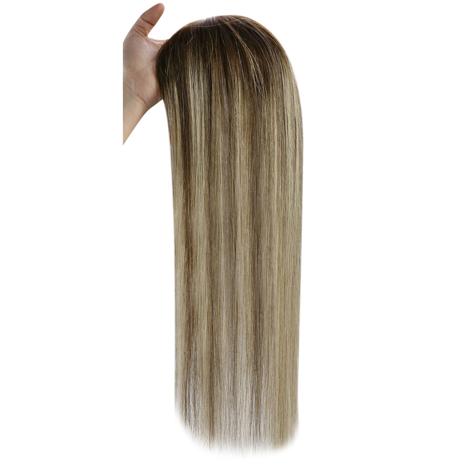 Topper Hair Pieces Balayage Brown Highlight Blonde #4/27/4-3*5 inch |Youngsee