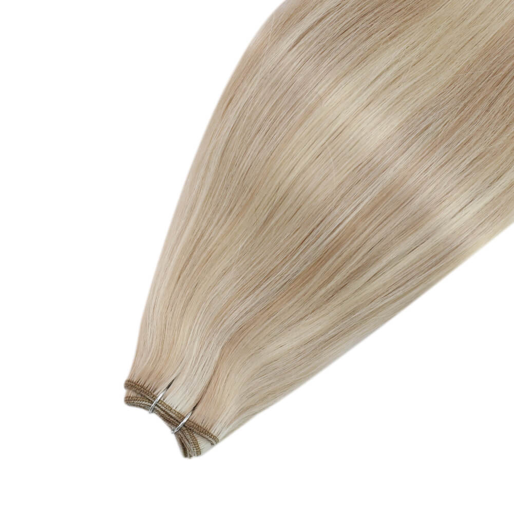 Sew in Hair Extensions Virgin Human Hair Weave Highlight Blonde #P18/613 |Youngsee