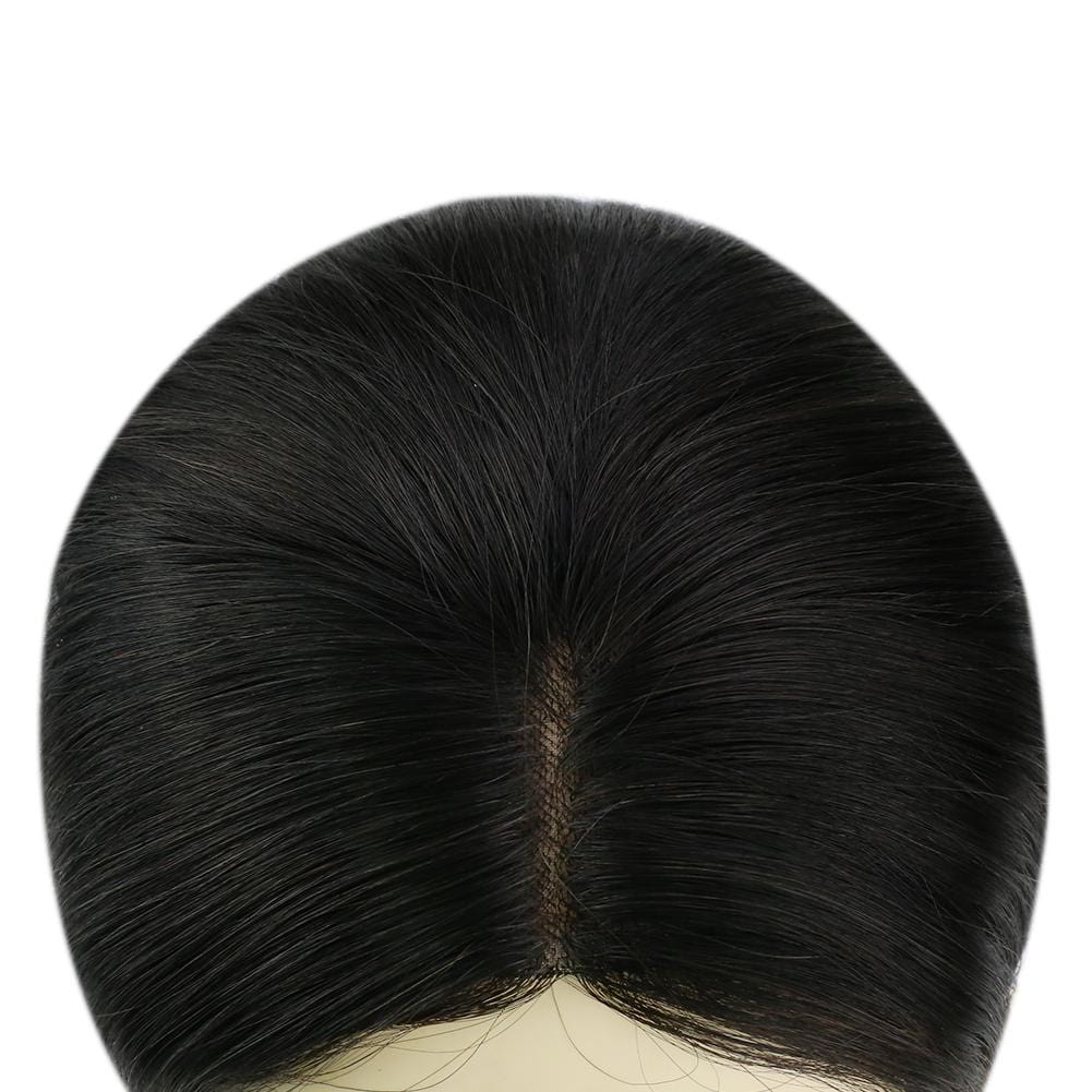 Topper Hair Pieces Human Hair Topper Straight Hair Off Black #1b-5*5 inch |Youngsee