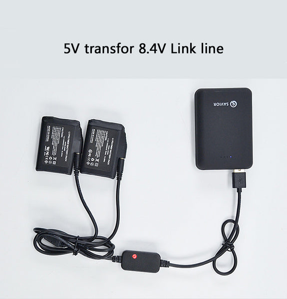 5V transfor 8.4V  battery Link line