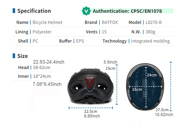 Batfox Bike Helmets for Men Women 9