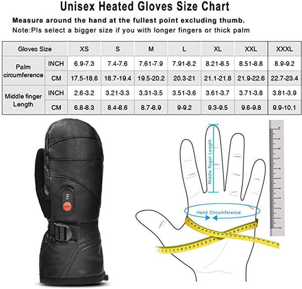 savior heated mitten size