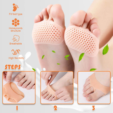 Silicone Honeycomb Forefoot Pad Foot Versatile Use Reusable Pain Relief USA Stck 