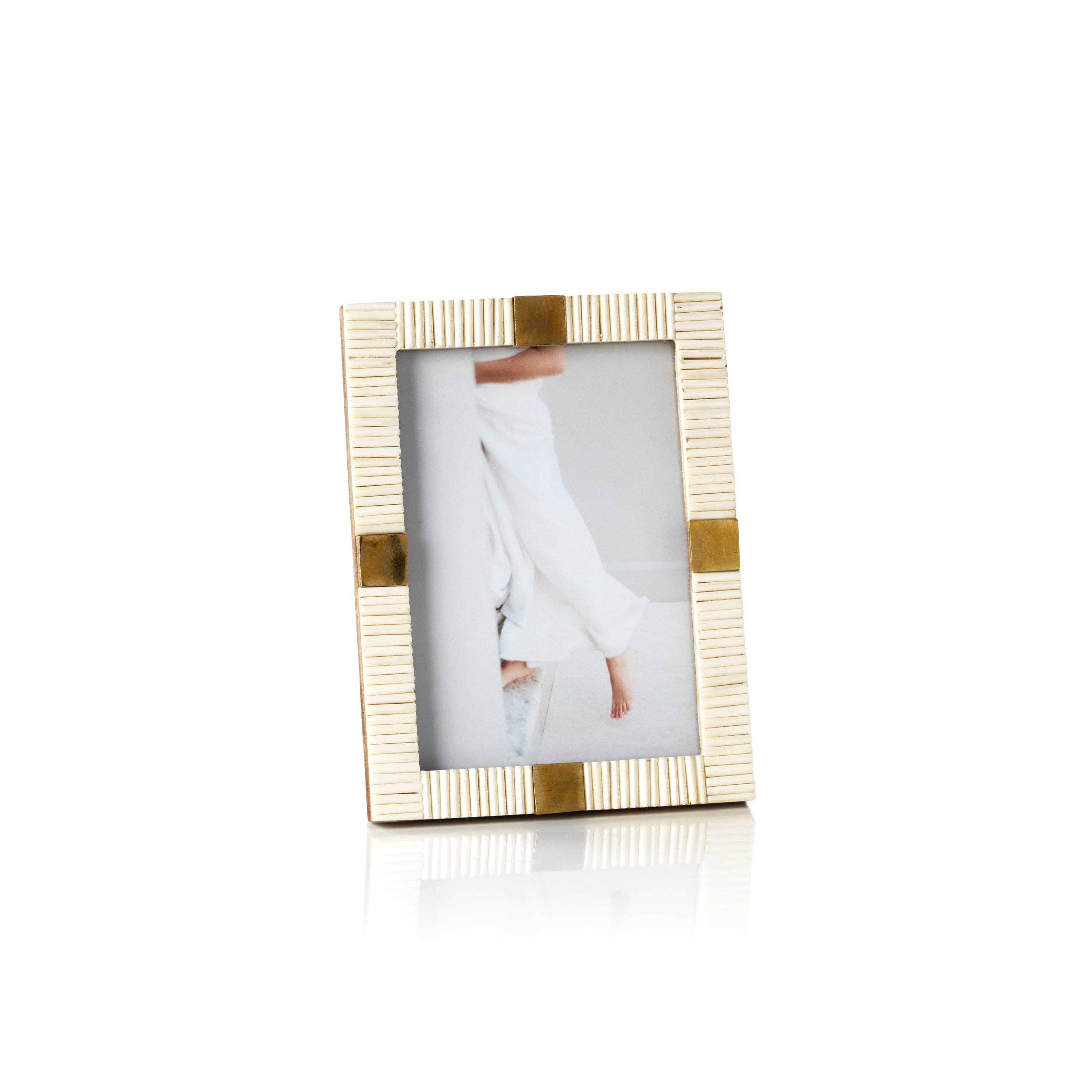 Maha Bone w/ Brass Trim Photo Frame-5