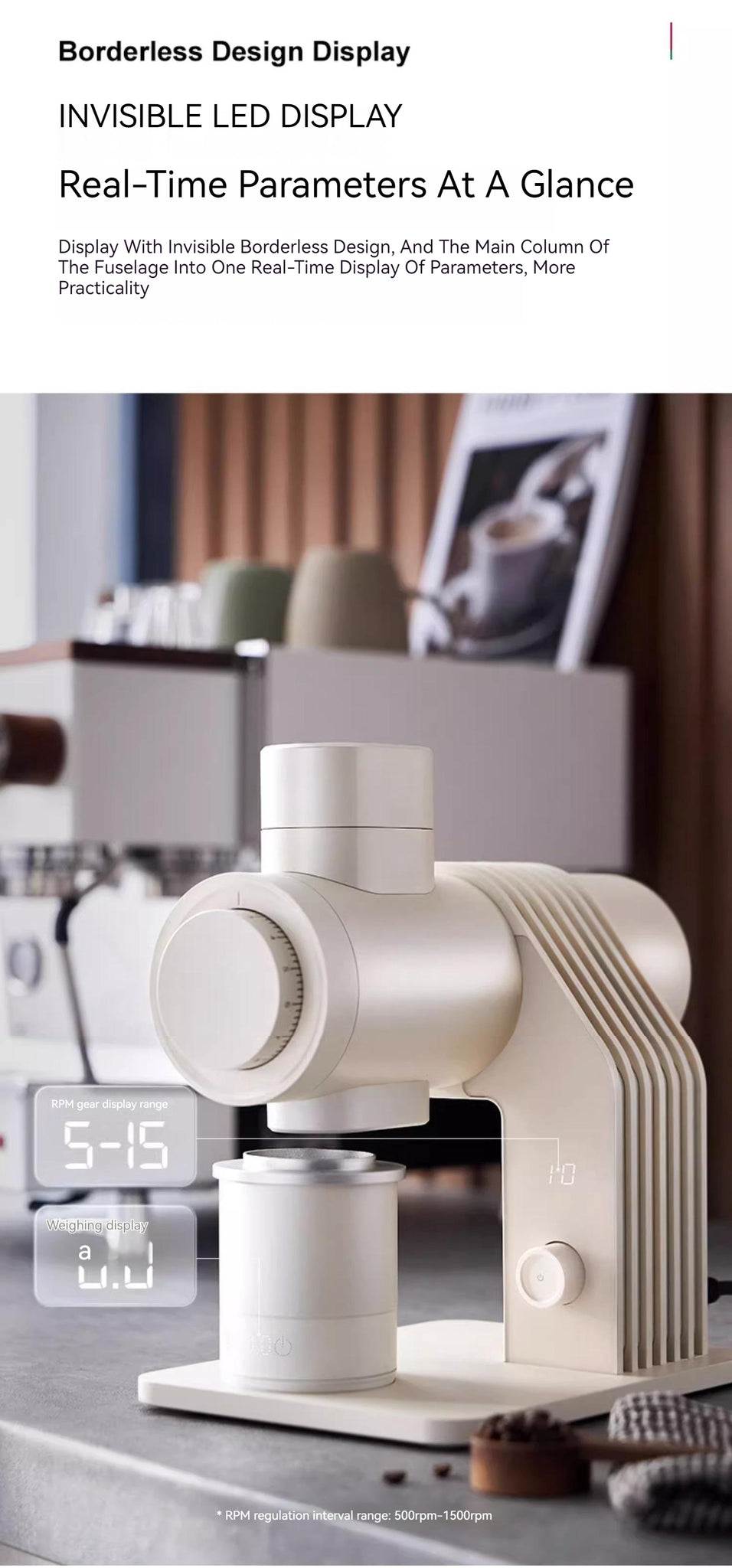 Barsetto E6 Professional Coffee Grinder 64MM Titanium Plated Cutterhead Hand Brewed Coffee Espresso Coffee Grinder