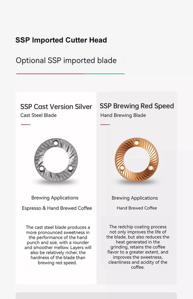 Barsetto E6 Professional Coffee Grinder 64MM Titanium Plated Cutterhead Hand Brewed Coffee Espresso Coffee Grinder