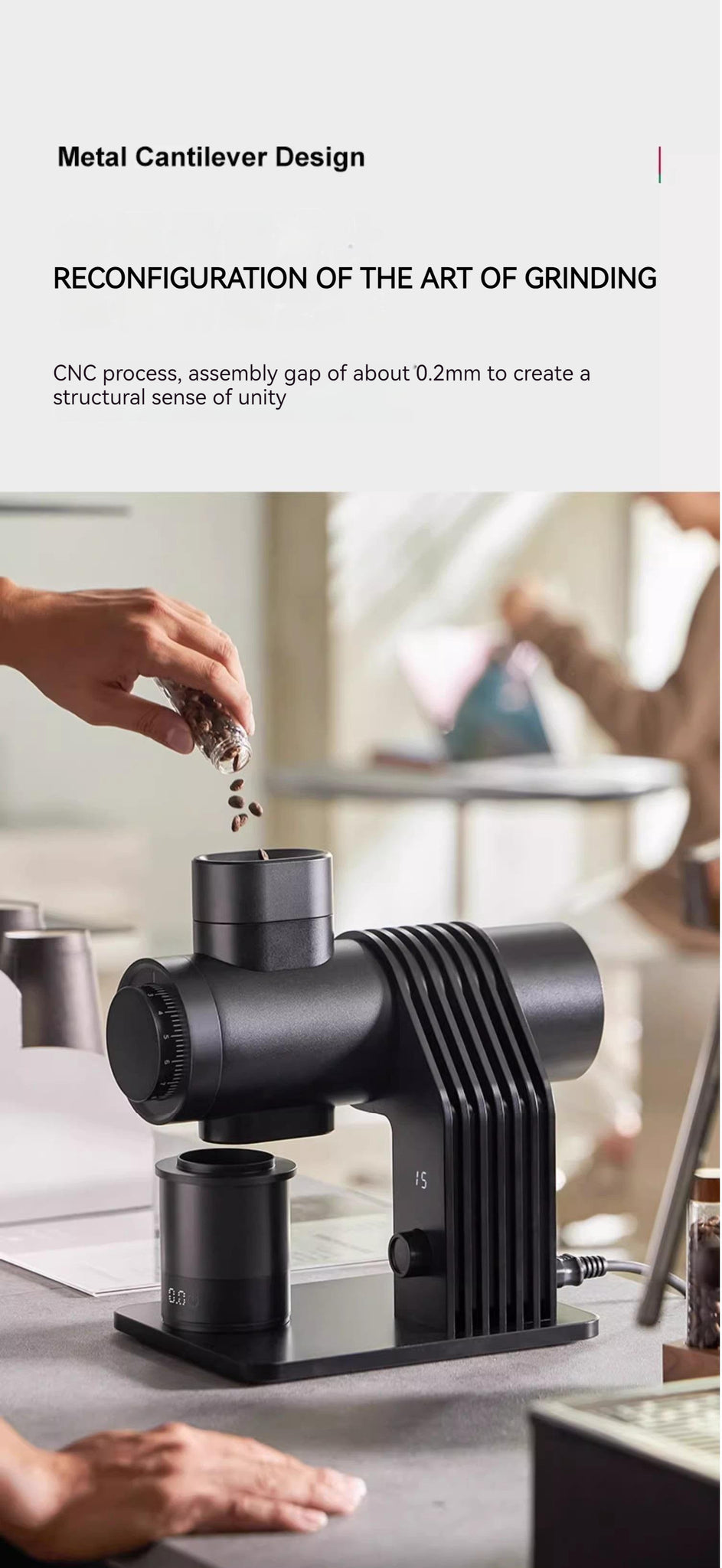 Barsetto E6 Professional Coffee Grinder 64MM Titanium Plated Cutterhead Hand Brewed Coffee Espresso Coffee Grinder