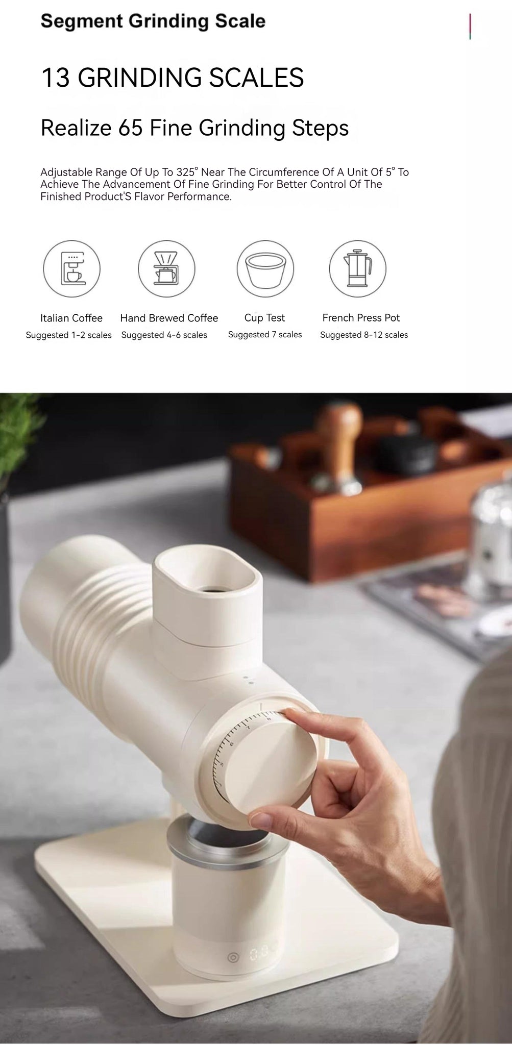 Barsetto E6 Professional Coffee Grinder 64MM Titanium Plated Cutterhead Hand Brewed Coffee Espresso Coffee Grinder