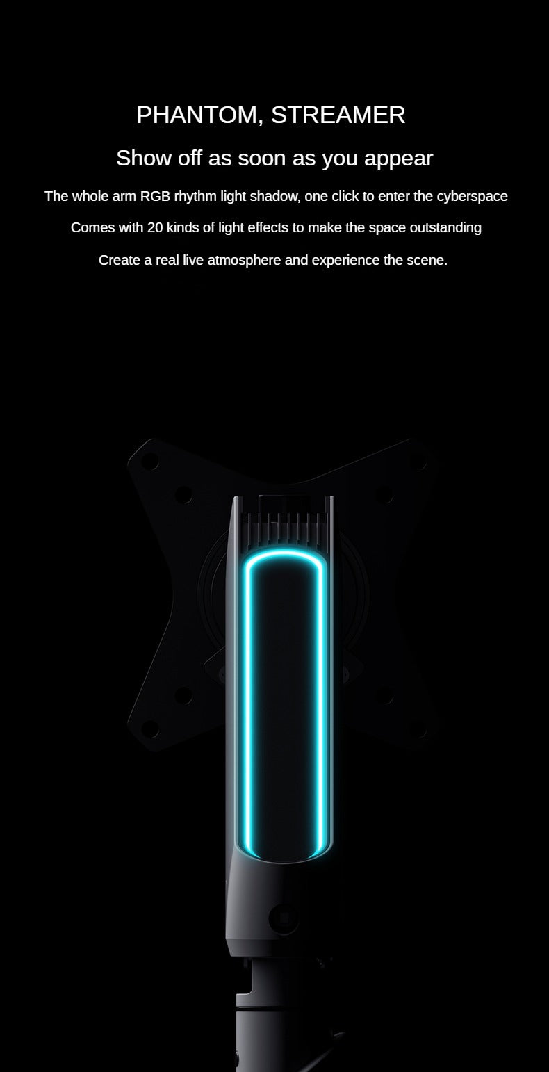 Brateck Computer Monitor Bracket arm Desktop Desktop Raised Bracket RGB Cyberstand Arm E700