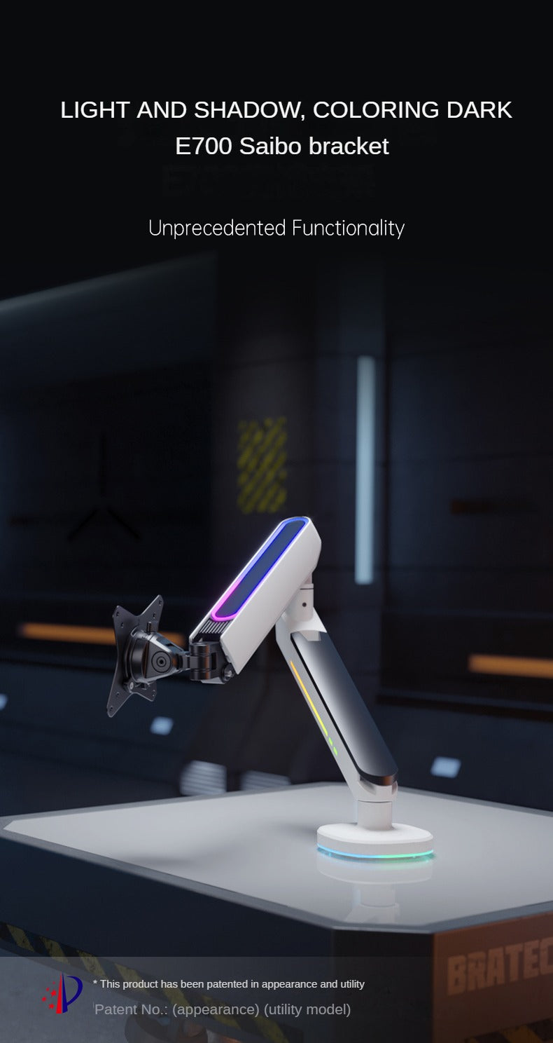 Brateck Computer Monitor Bracket arm Desktop Desktop Raised Bracket RGB Cyberstand Arm E700