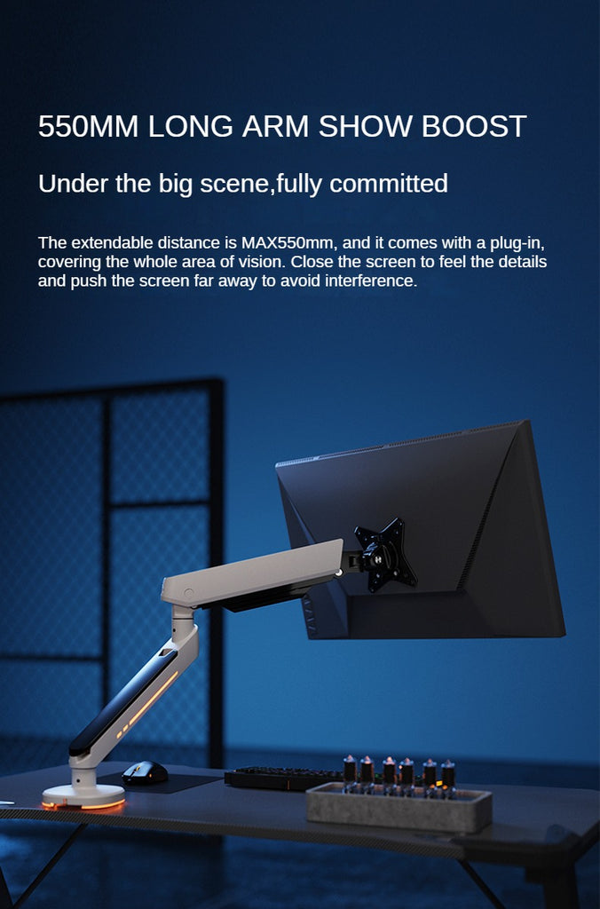 Brateck Computer Monitor Bracket arm Desktop Desktop Raised Bracket RGB Cyberstand Arm E700