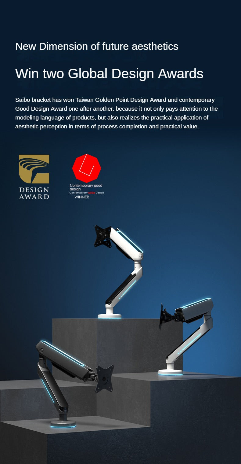 Brateck Computer Monitor Bracket arm Desktop Desktop Raised Bracket RGB Cyberstand Arm E700