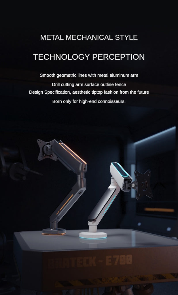 Brateck Computer Monitor Bracket arm Desktop Desktop Raised Bracket RGB Cyberstand Arm E700