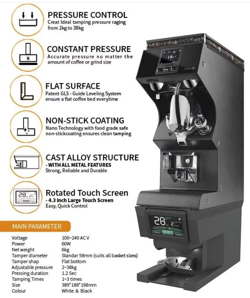 CINOART AUTOMATIC COFFEE TAMPER- BELOW GRINDER (MY) (1)