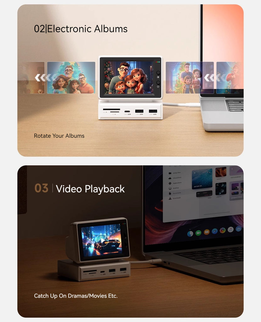Hagibis small computer sub screen desktop docking station chassis aida64 monitor small screen host temperature display