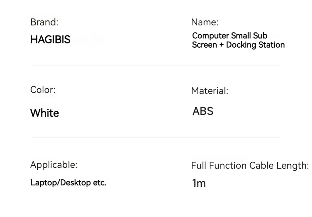 Hagibis small computer sub screen desktop docking station chassis aida64 monitor small screen host temperature display