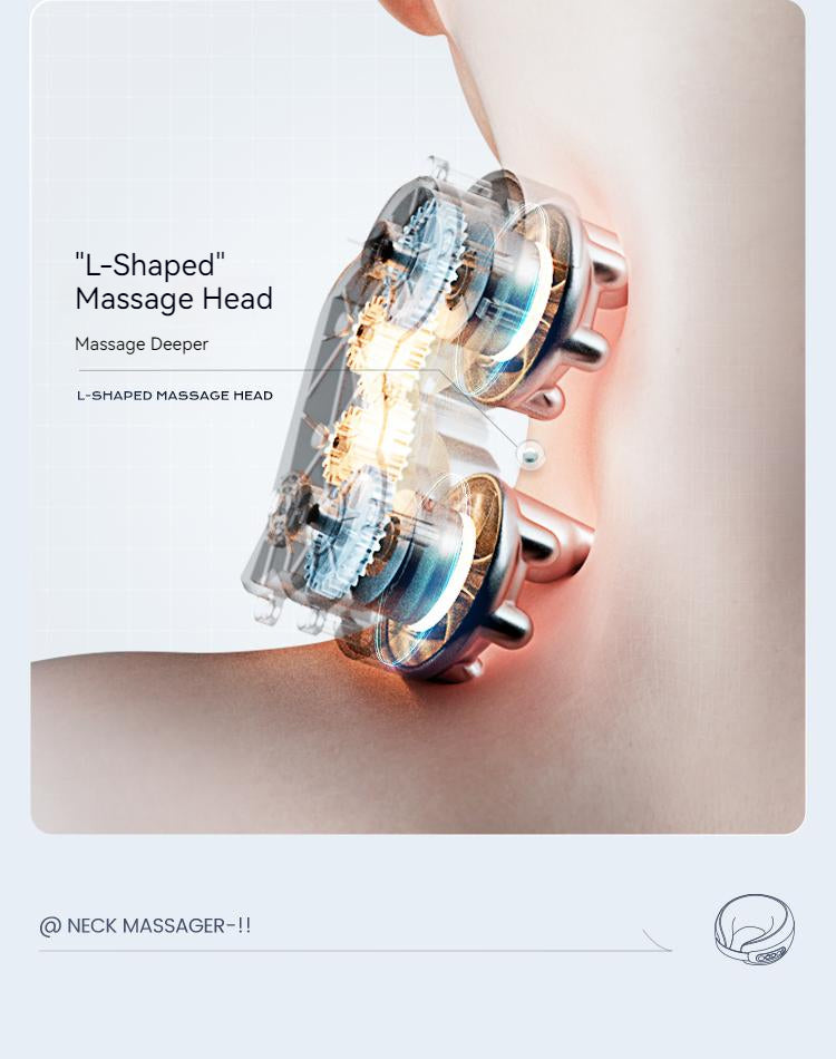 SiaaSoo Cervical spine massager shoulder and neck massager lumbar back neck trapezius muscle massage pillow kneading home gif