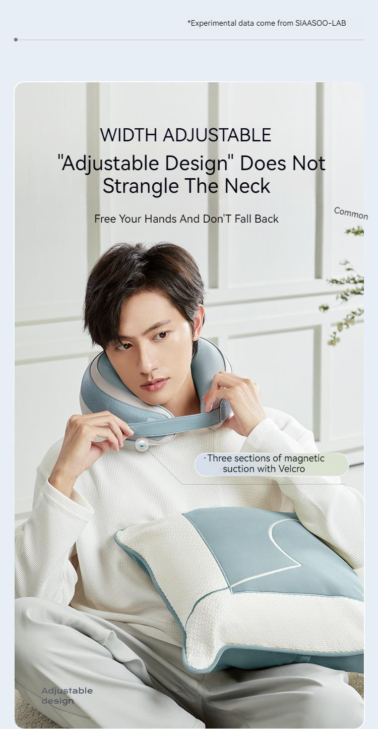 SiaaSoo Cervical spine massager shoulder and neck massager lumbar back neck trapezius muscle massage pillow kneading home gif