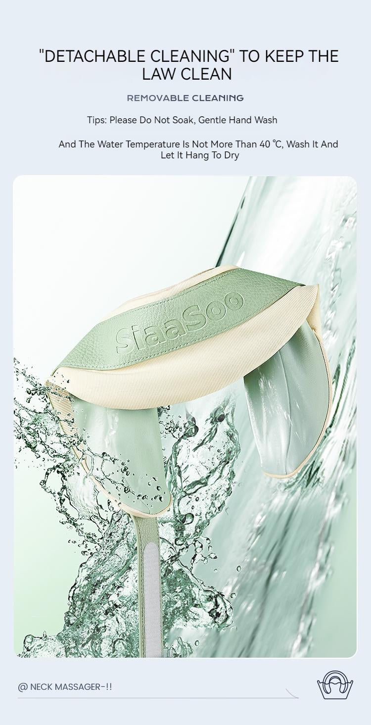 SiaaSoo Cervical spine massager shoulder and neck massager lumbar back neck trapezius muscle massage pillow kneading home gif