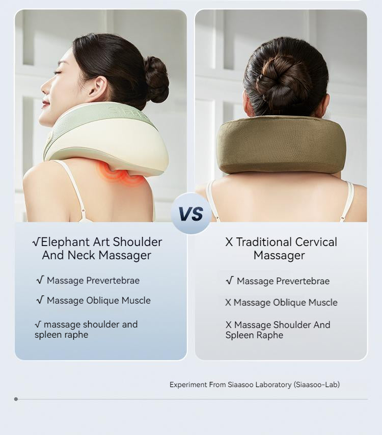 SiaaSoo Cervical spine massager shoulder and neck massager lumbar back neck trapezius muscle massage pillow kneading home gif