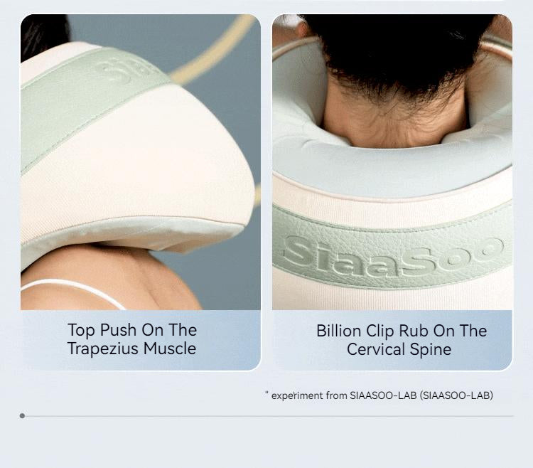 SiaaSoo Cervical spine massager shoulder and neck massager lumbar back neck trapezius muscle massage pillow kneading home gif