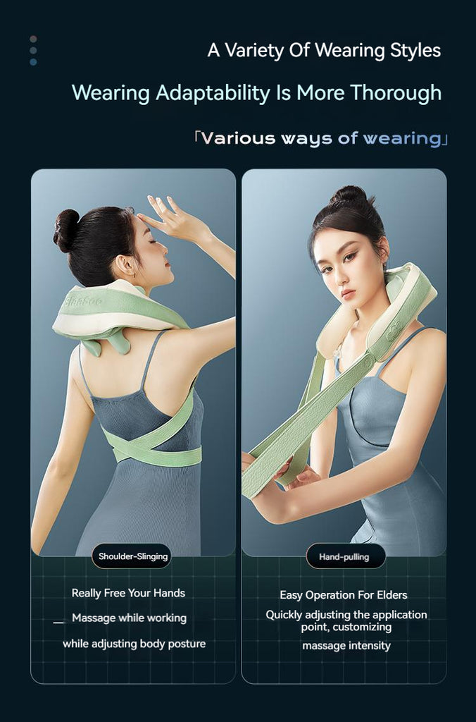 SiaaSoo Shoulder and neck massager cervical spine massager massage shawl oblique muscle neck lumbar back hot compress home