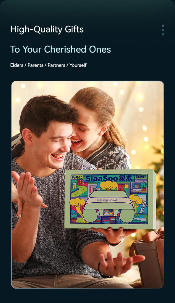 SiaaSoo Shoulder and neck massager cervical spine massager massage shawl oblique muscle neck lumbar back hot compress home