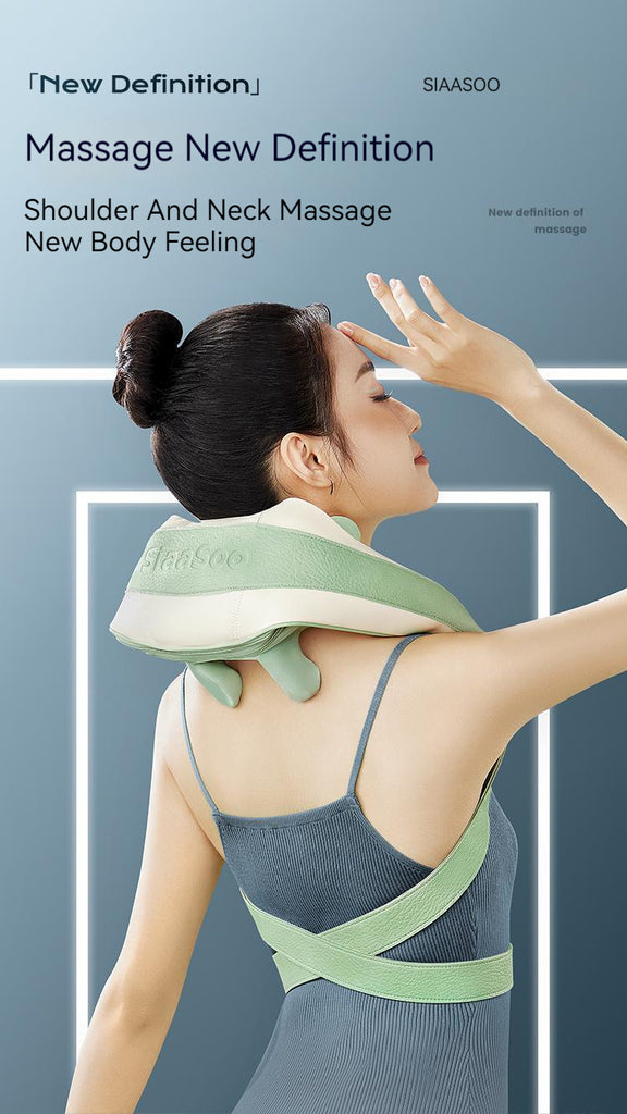SiaaSoo Shoulder and neck massager cervical spine massager massage shawl oblique muscle neck lumbar back hot compress home