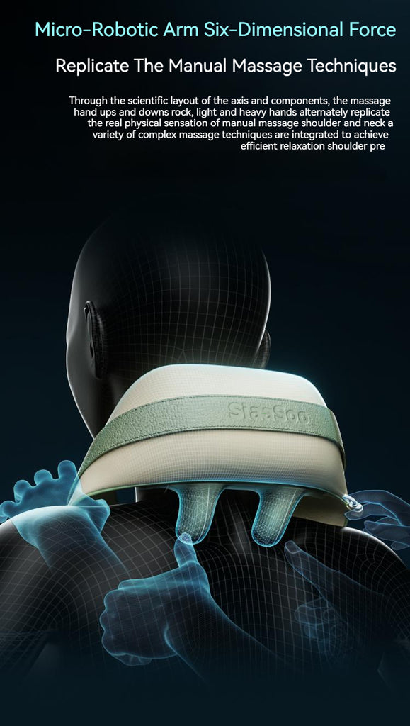 SiaaSoo Shoulder and neck massager cervical spine massager massage shawl oblique muscle neck lumbar back hot compress home