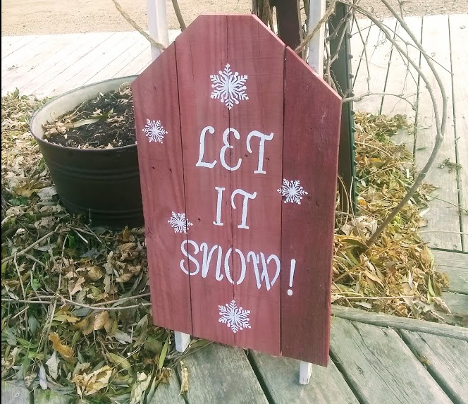 Let It Snow Pallet Sled