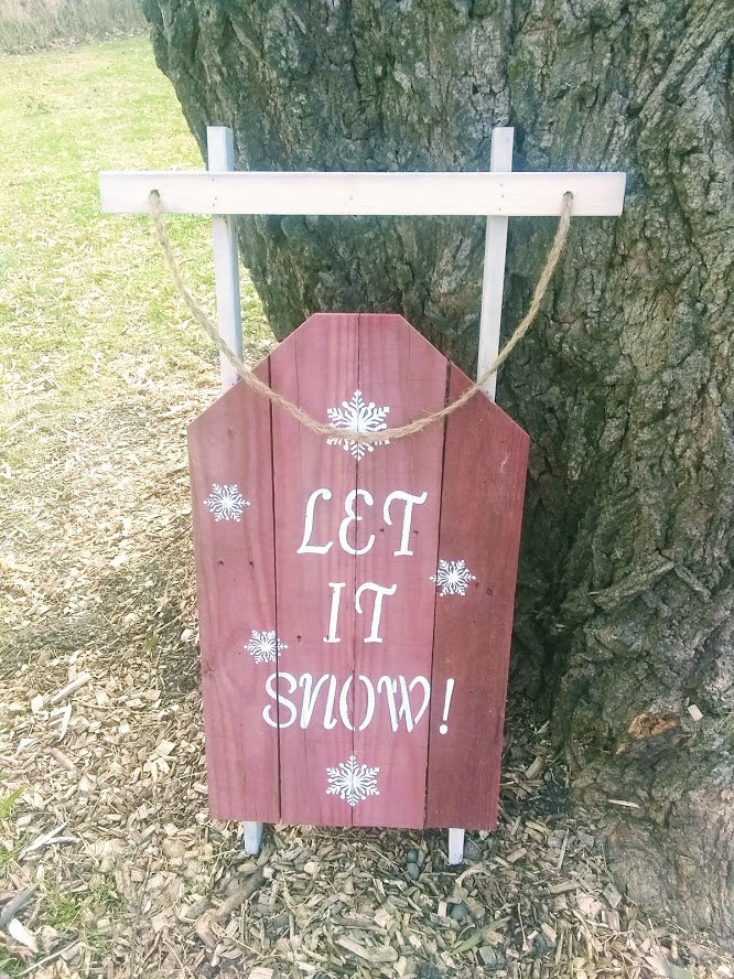 Let It Snow Pallet Sled