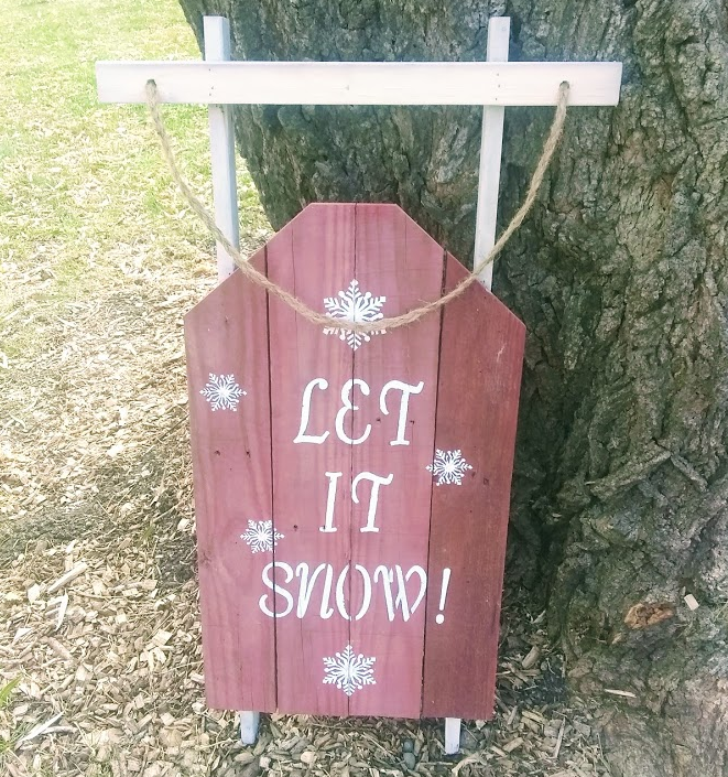 Let It Snow Pallet Sled