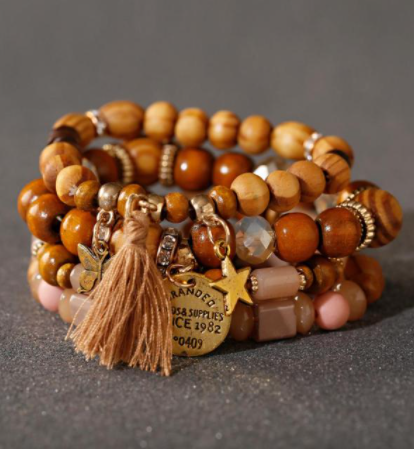 Bohemian Wood Bracelet