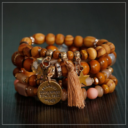 Bohemian Wood Bracelet