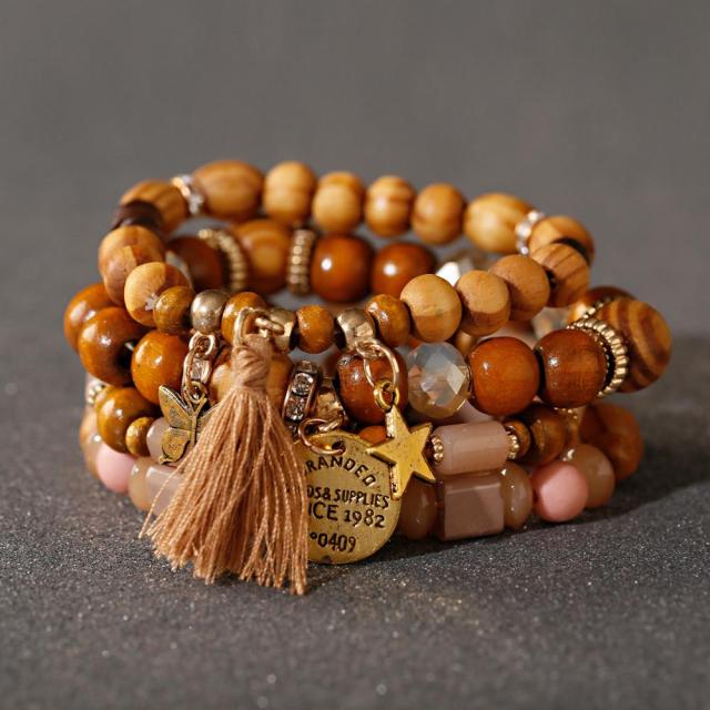 Bohemian Wood Bracelet