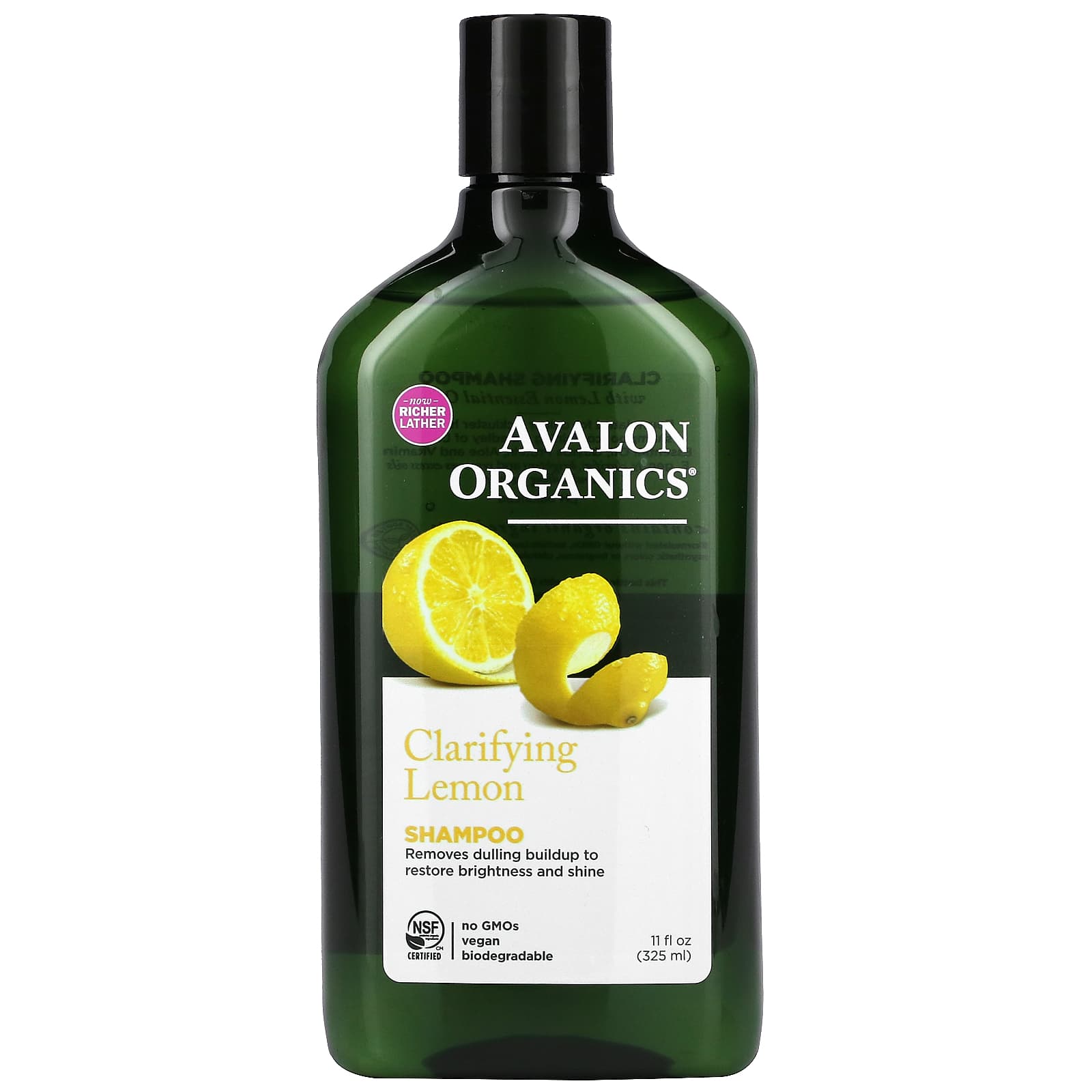 Avalon Organics, Lemon Clarifying Shampoo, 11 Oz