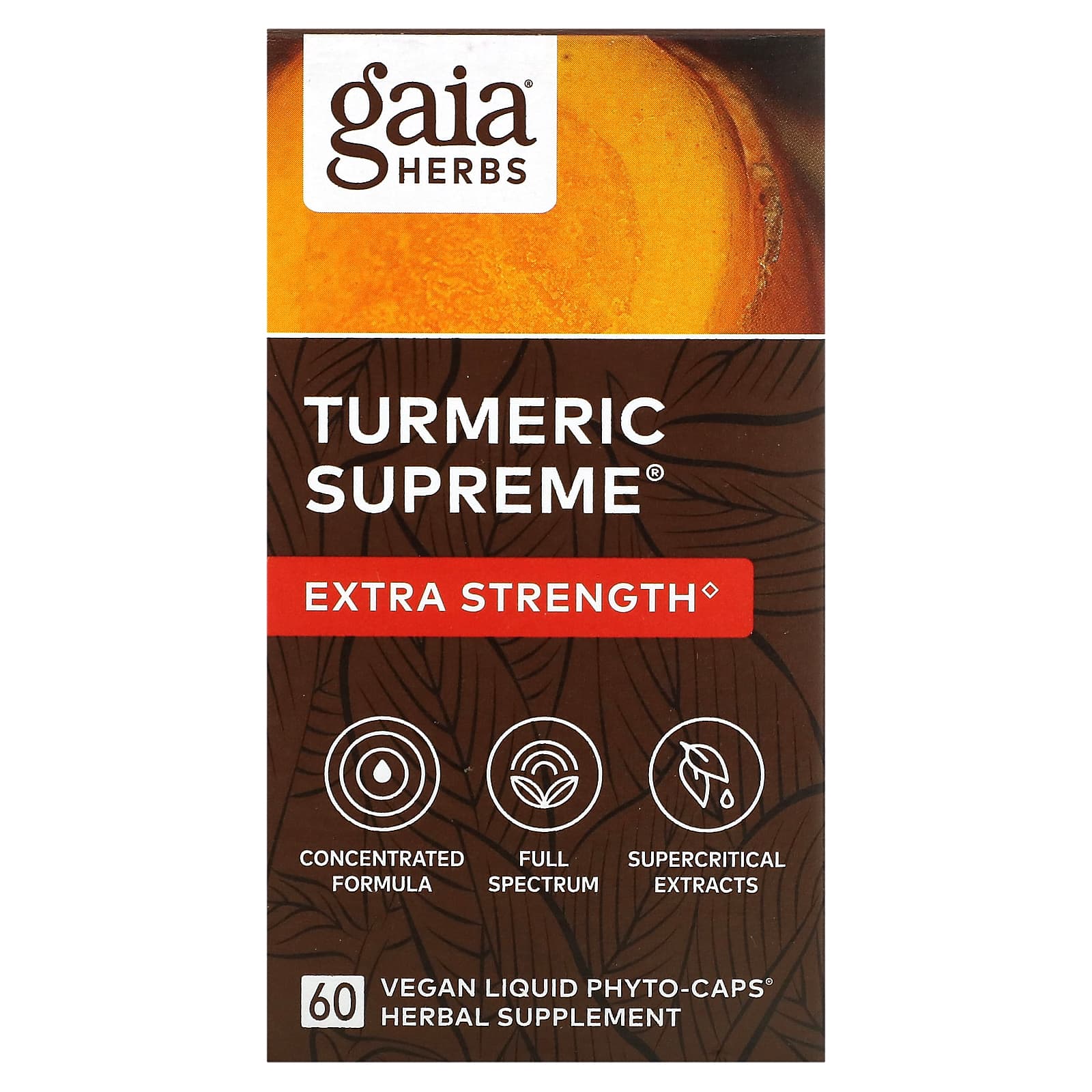 Gaia Herbs, Turmeric Supreme: Extra Strength, 60 Capsules