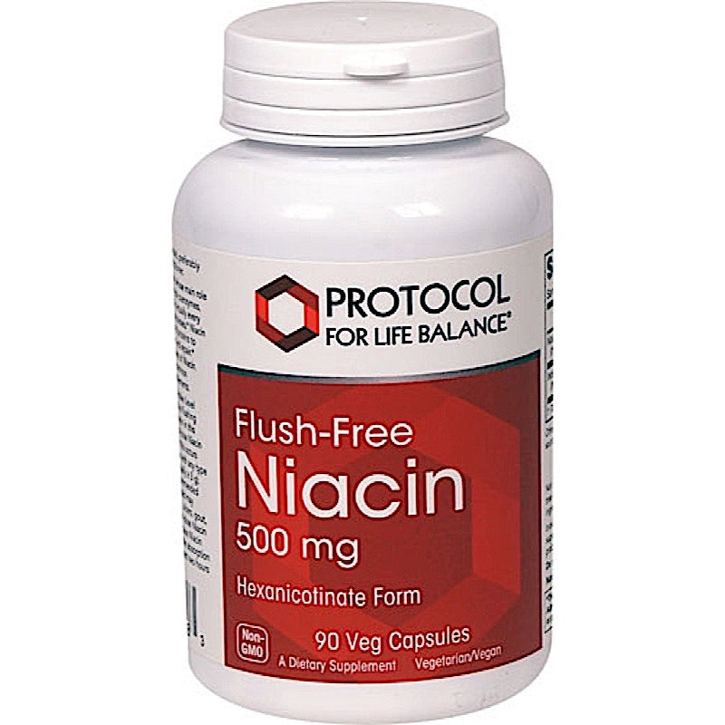 Protocol For Life Balance, FLUSH FREE NIACIN 500mg, 90 Veg Capsules