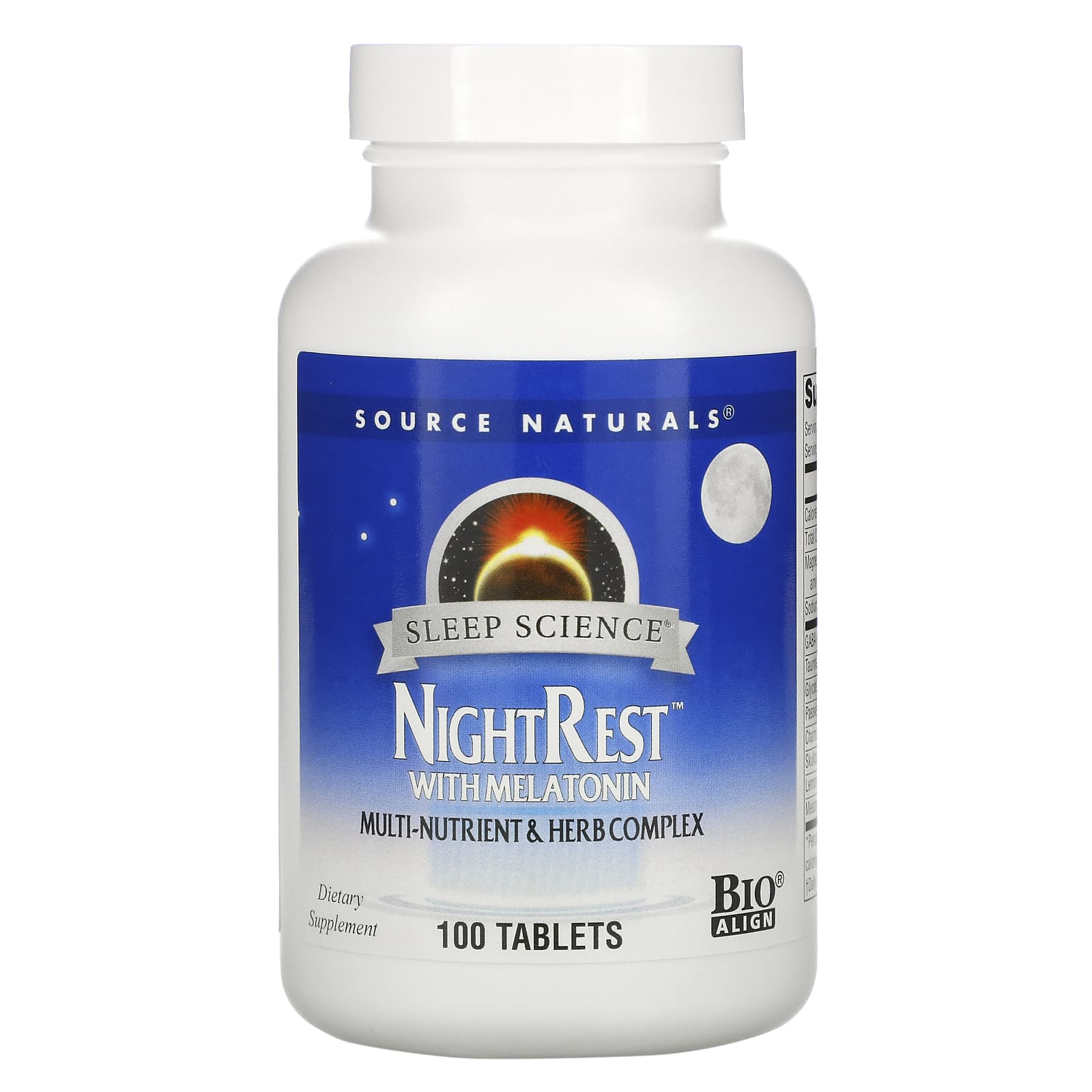 Source Naturals, Sleep Science Nightrest With Melatonin, 100 Tablets