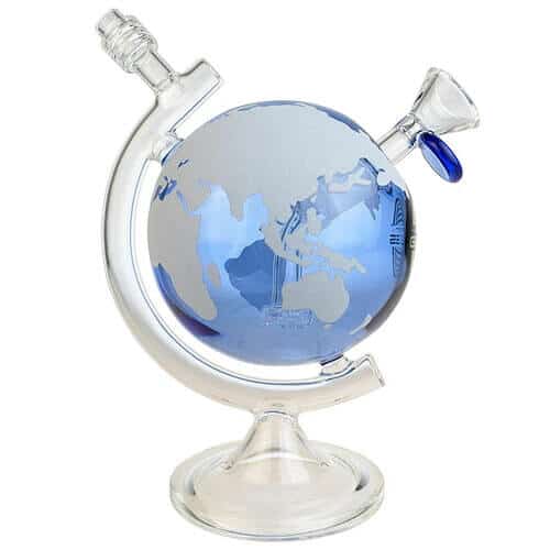 8″ Glow In The Dark World Globe Bong